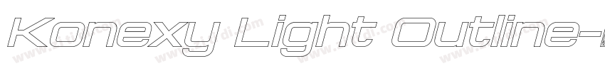 Konexy Light Outline字体转换